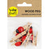 Wooden Craft Pegs with LadyBugs