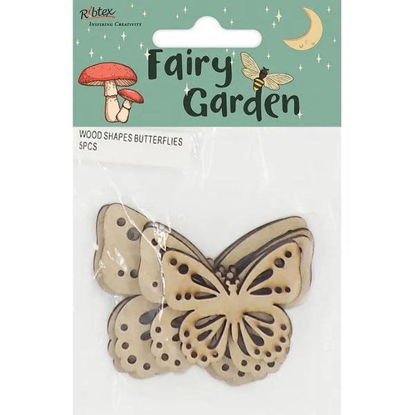 Wooden Fairy Garden Butterflies