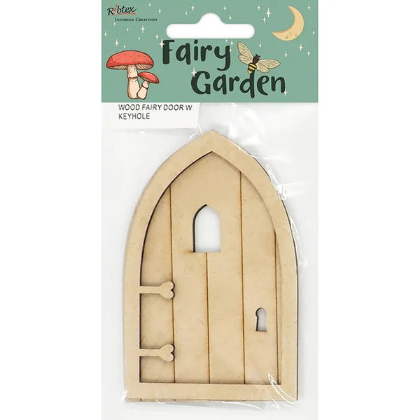 Wooden Fairy Garden Door with Keyhole