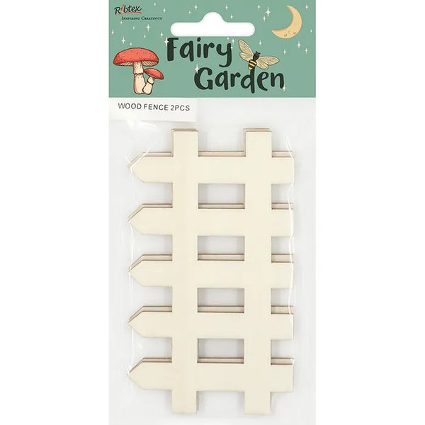 2pcs Wooden Fairy Garden Fence