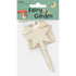 Wooden Fairy Garden Stake Shapes Signs
