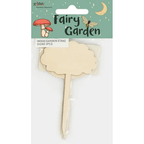 Wooden Fairy Garden Stake Signs