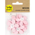 Wood Flower with Button Embellishments