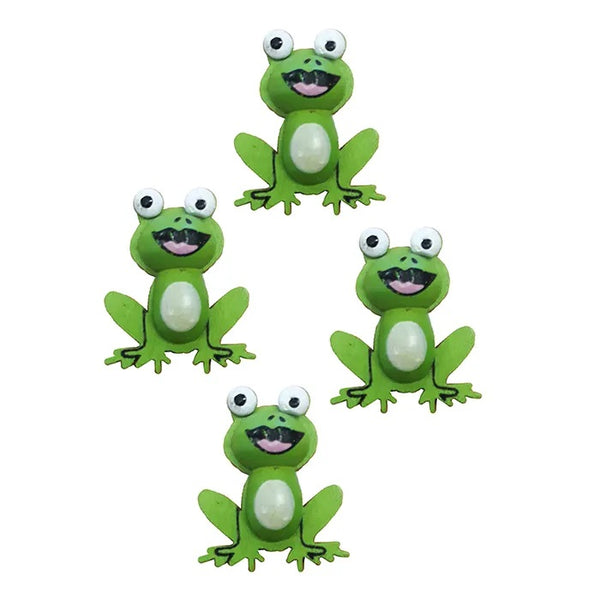 Wooden Frogs Shape Embellishment