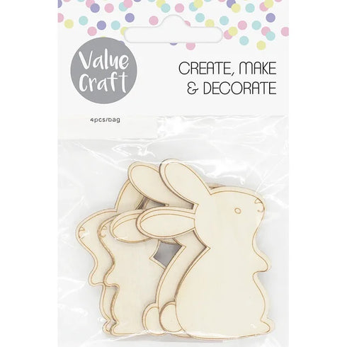 Wooden Rabbit Shape Easter Decoration