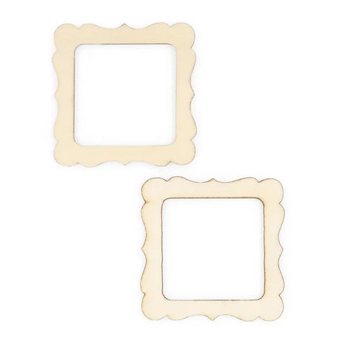 Wooden Square Shape Frame Embellishments