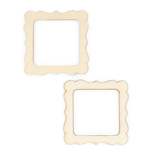 Wooden Square Shape Frame Embellishments