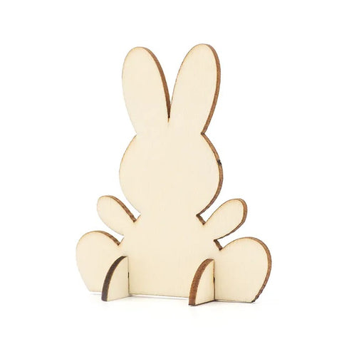 Wooden Standing Bunny Easter Decoration
