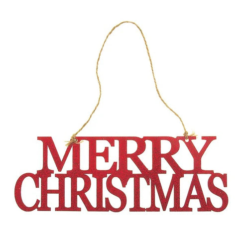 Xmas "Merry Christmas" Wooden Letter Shape (available in 2 colours)