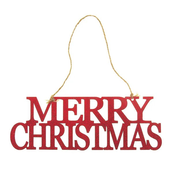 Xmas "Merry Christmas" Wooden Letter Shape (available in 2 colours)