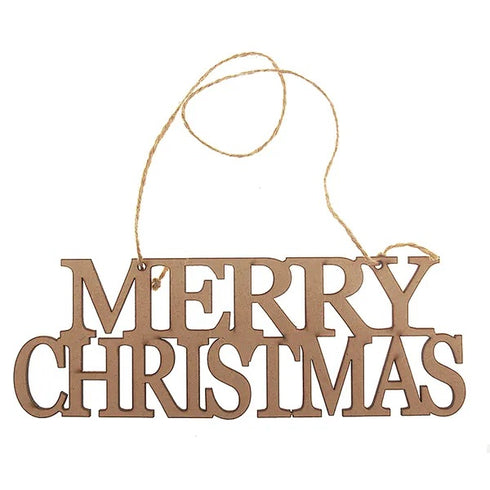 Xmas "Merry Christmas" Wooden Letter Shape (available in 2 colours)