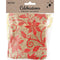 Xmas Natural with Red Flower Fabric Gift Bag