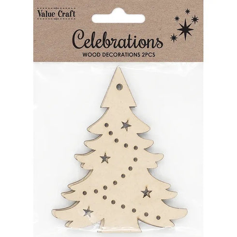 Xmas Tree Shape Decoration Wooden Shapes