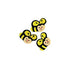Yellow & Black Wooden Bees Embellishment