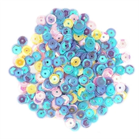 Yellow, Pink & Blue Craft Sequins