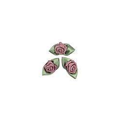 AussieSuperStore Art & Craft Essentials 10mm Grub Rose with Leaves (in 3 colours) 10mm Grub Rose with Leaves | Artificial Flower Party Decoration