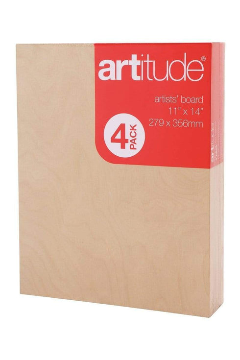 AussieSuperStore Art & Craft Essentials 11 x 14" Pack of 4 Artitude Thin Board Artitude Thin Board  | Canvas 9311960412422 0412420
