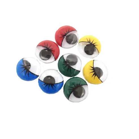 AussieSuperStore Art & Craft Essentials 12mm - 10pcs Joggle Eyes with Lashes Joggle Eyes with Lashes | Googly or Wiggle Eye E9JSTL12