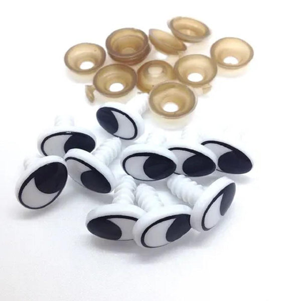 AussieSuperStore Art & Craft Essentials 13mm Doll Comic Eye without Lashes (in 2 sizes) Doll Comic Eye without Lashes (in 2 sizes) | Doll Making Accessories E9CO13