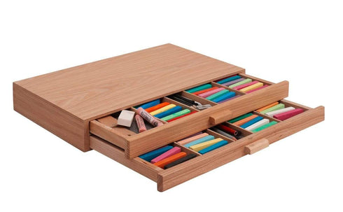 AussieSuperStore Art & Craft Essentials 2 Drawer Pastel Box Jasart Pastel Box Jasart Pastel Box | Pastel Storage  Box 9311960313620 0313620