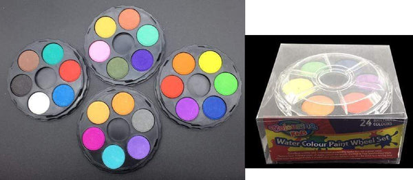 AussieSuperStore Art & Craft Essentials 24 Colours Water Paint 24 Colours Water Paint | Watercolor Paint Set DUR4019