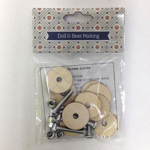 AussieSuperStore Art & Craft Essentials 25mm Wooden Toy Making Animal Joints & Bolts (in 7 sizes) Wooden Toy Making Animal Joints & Bolts (in 7 sizes) | Doll Making Accessories AJWB925