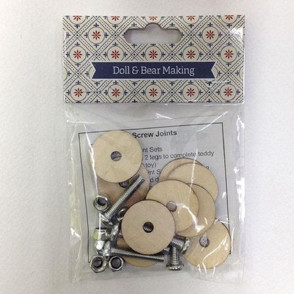 AussieSuperStore Art & Craft Essentials 25mm Wooden Toy Making Animal Joints & Bolts (in 7 sizes) Wooden Toy Making Animal Joints & Bolts (in 7 sizes) | Doll Making Accessories AJWB925