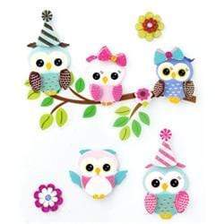 AussieSuperStore Art & Craft Essentials 3D Craft Stickers Owls 3D Craft Stickers Owls|Scrapbooking Stickers | Embellishment 9331468042785 VCSBS054