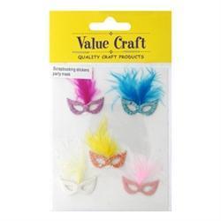 AussieSuperStore Art & Craft Essentials 3D Craft Stickers Party Masks 3D Craft Stickers Party Masks | Scrapbooking Stickers | Embellishment 9331468011064 VCSBS019