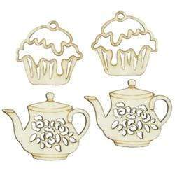 AussieSuperStore Art & Craft Essentials 3D Craft Stickers Wooden Cupcakes 3D Craft Stickers Wooden Cupcakes |Scrapbooking Stickers|Embellishment 9331468042860 VCWLC003