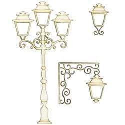 AussieSuperStore Art & Craft Essentials 3D Craft Stickers Wooden Street Lamp 3D Craft Sticker Wooden Street Lamp|Scrapbooking Sticker|Embellishment 9331468042846 VCWLC001