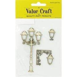 AussieSuperStore Art & Craft Essentials 3D Craft Stickers Wooden Street Lamp 3D Craft Sticker Wooden Street Lamp|Scrapbooking Sticker|Embellishment 9331468042846 VCWLC001