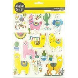 AussieSuperStore Art & Craft Essentials 3D Llamas Stickers 3D Llamas Stickers | Scrapbooking Sticker | Embellishment | Bird Wall Stickers 9331468058564 VC3D04
