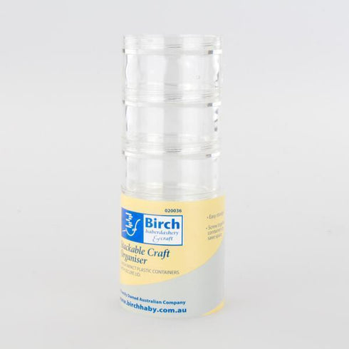 AussieSuperStore Art & Craft Essentials 40mm - 6 sections Stackable Craft Organiser (in 3 sizes) Stackable Craft Organiser | Plastic Storage Container or Box 020535