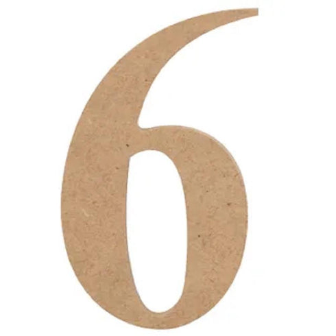 AussieSuperStore Art & Craft Essentials 6 Wooden Numbers - 0 to 9 Wooden Numbers - 0 to 9 | Craft Wooden Shapes | Wooden Shapes WLM6