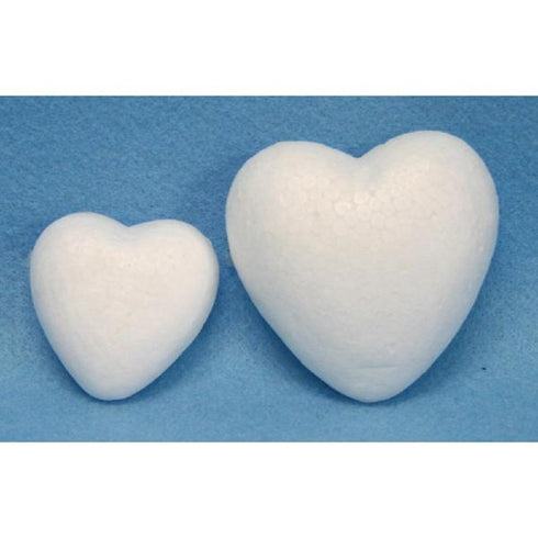 AussieSuperStore Art & Craft Essentials 70mm - 8pcs Deco Foam Heart (in 2 sizes) Deco Foam Heart (in 2 sizes) | Deco foam Polystyrene Shapes SWH070