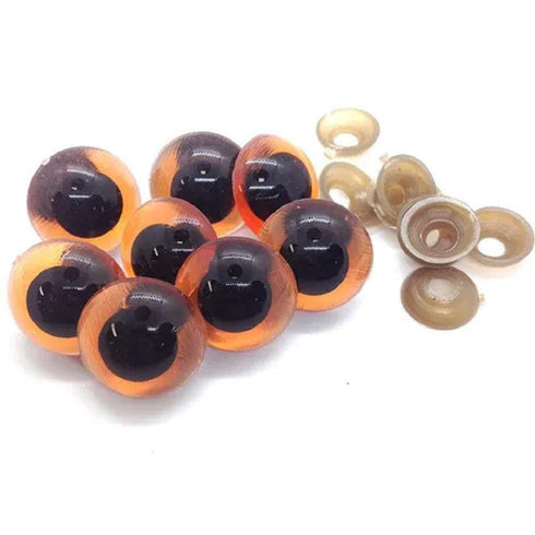 AussieSuperStore Art & Craft Essentials Amber Crystal Eyes 18mm (in 7 colours) Crystal Eyes 18mm (in 7 colours) | Doll Making Accessories E9CR18AM