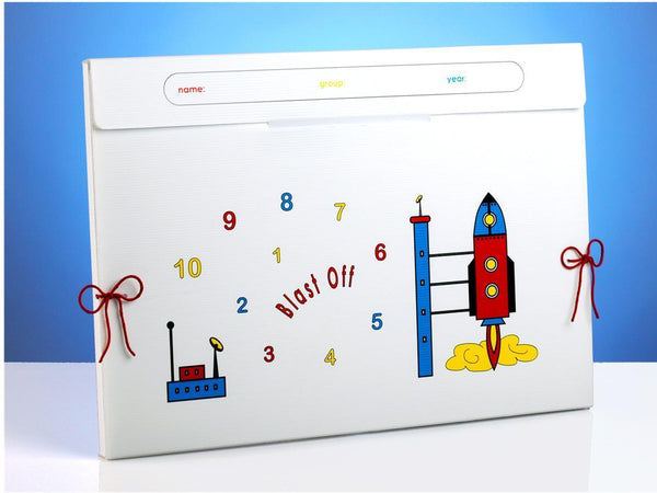 AussieSuperStore Art & Craft Essentials Art Folio A2 Fluteboard Rocket Design Art Folio A2 Fluteboard Rocket Design | Portfolios Art Supplies 9369999597979 42431