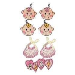 AussieSuperStore Art & Craft Essentials Baby Face Pink 7pcs Baby Theme 3D Stickers (in 4 styles) Baby Theme 3D Stickers(in 4 style)| Scrapbooking Sticker|Embellishment 9323823146382 JBS018
