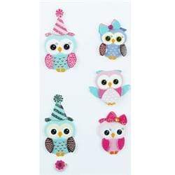 AussieSuperStore Art & Craft Essentials Baby Owls 6pcs Kids Theme 3D Stickers (in 7 styles) Kids Theme 3D Stickers | Scrapbooking Stickers | Embellishments 9323823186401 JBS153