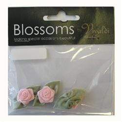 AussieSuperStore Art & Craft Essentials Baby Pink 10mm Grub Rose with Leaves (in 3 colours) 10mm Grub Rose with Leaves | Artificial Flower Party Decoration 9323823116422 GRL2BP