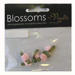 AussieSuperStore Art & Craft Essentials Baby Pink Grub Rose with Leaves (in 6 colors) Grub Rose with Leaves | Artificial Flower Party Decoration 9323823116453 GRL1BP