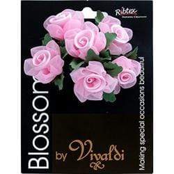 AussieSuperStore Art & Craft Essentials Baby Pink Rose with Petals (in 2 colors) Rose with Petals | Artificial Craft Flower Party Decoration 9323823174477 FL04BP