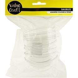 AussieSuperStore Art & Craft Essentials Baubles Clear Plastic (in 2 sizes) Baubles Clear Plastic (in 2 sizes)  | Christmas Tree Decoration Ornament