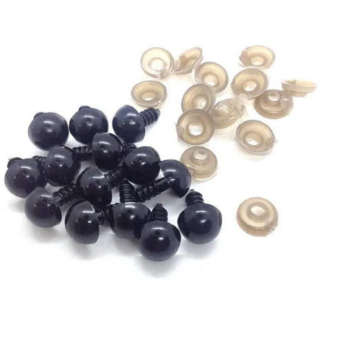 AussieSuperStore Art & Craft Essentials Black Crystal Eyes 9mm (in 6 colours) Crystal Eyes 9mm (in 6 colours) | Doll Making Accessories E9CR9BK