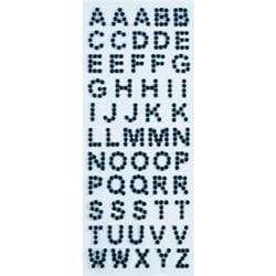 AussieSuperStore Art & Craft Essentials Black Rhinestones Glitter Alphabet (in 3 colours) Rhinestones Stickers Glitter Alphabet | Craft Embellishment Decoration 9331468046424 VCR112