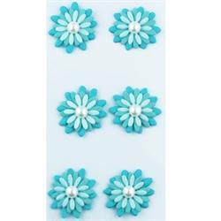 AussieSuperStore Art & Craft Essentials Blue Garden Theme Paper Flowers (in 4 colors) Garden Theme Paper Flowers | Scrapbooking Stickers | Embellishments 9323823186494 JBS162