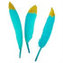AussieSuperStore Art & Craft Essentials Blue Goose Feathers with Glitter Tip (in 4 colors) Goose Feathers with Glitter Tip (in 4 colors) | Artificial Craft Feathers 9331468057550 VCF43