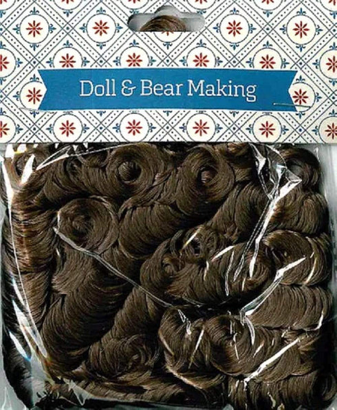 AussieSuperStore Art & Craft Essentials Brown Doll Curly Hair 30g (in 6 colours) Doll Curly Hair 30g (in 6 colours) | Doll Making Accessories DH930BN