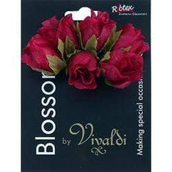 AussieSuperStore Art & Craft Essentials Burgundy Crepe Rosebud Flowers (in 4 colors) Crepe Rosebud Flowers (in 4 colors) | Floral Craft Supplies 9323823185800 FL48BG